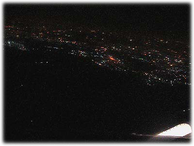 上空から見たハイデラバードの夜景